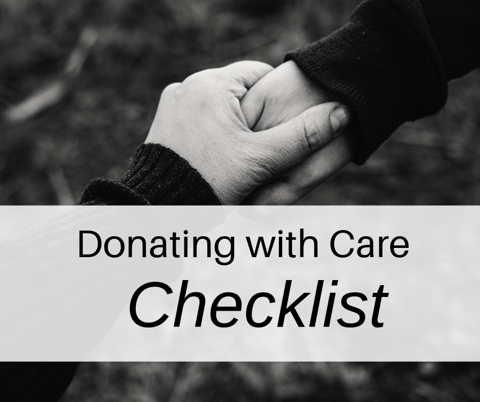 Donating with Care Checklist