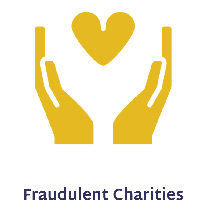 Fraudulent Charities Button